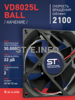 Вентилятор  VD8025L Ball (качения) 12V - st-e.info - Тюмень