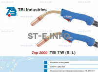 Горелка для полуавтоматической сварки TBi 7W-blue-ESW short, длина 5 метров - st-e.info - Тюмень