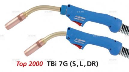 Сварочная горелка для полуавтомата TBi 7G-DR-blue-ESG, сменный поворотный корпус, длина 3 метра - st-e.info - Тюмень